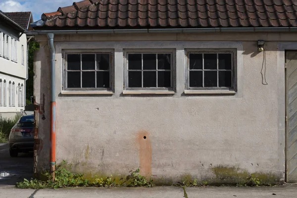 Una Zona Industrial Sur Alemania Ven Paredes Edificios Más Antiguos — Foto de Stock