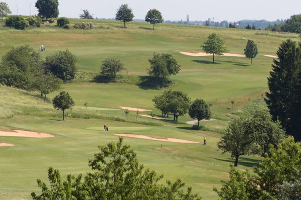 Een Zeer Zonnige Dag Kan Zuid Duitsland Zie Golf Gazon — Stockfoto