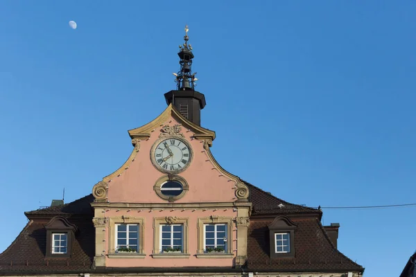 Historisk Stad Södra Tyskland Tak Och Antenn Och Detaljerad Arkitektur — Stockfoto