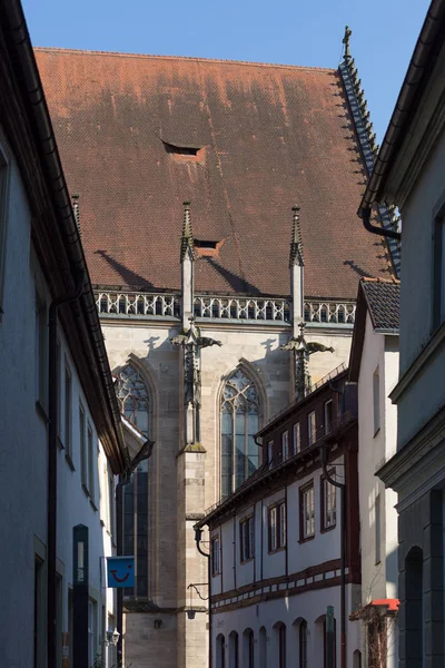 Einer Freien Reichsstadt Süddeutschland Mai Religiöse Details Und Ornamente Einer — Stockfoto