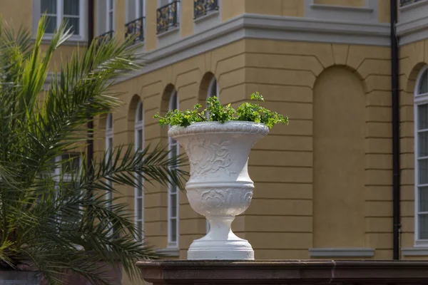 Voorkant Van Een Historische Gebouw Sough Duitsland Kijkt Witte Decoratie — Stockfoto