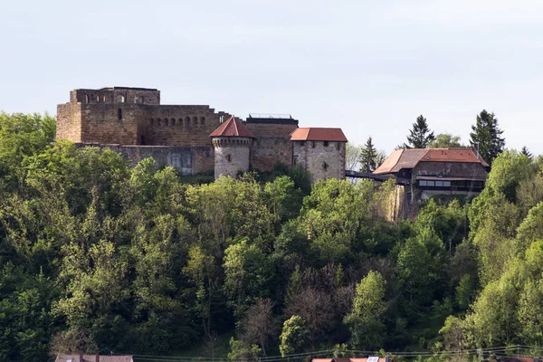 Старий Лицарський Замок Південній Німеччині Сільських Сільській Місцевості Навесні Може — стокове фото