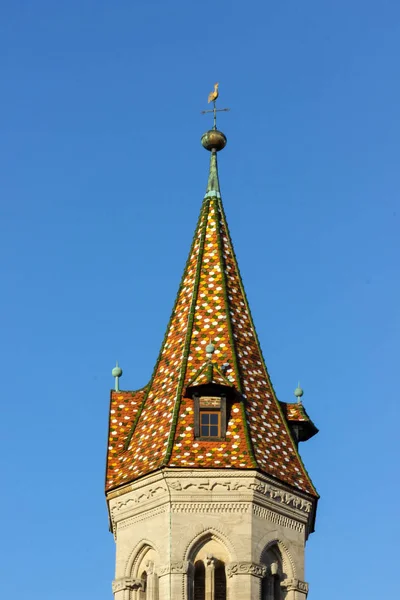 Facadess Střechy Historické Město Jižním Německu Viditelné Ornamenty Části Okna — Stock fotografie
