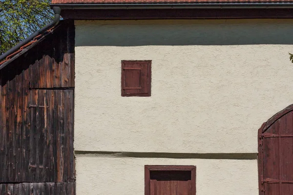 Spring South German Rural Area Fences Buildings Doors Windows Roofs — Stock Photo, Image