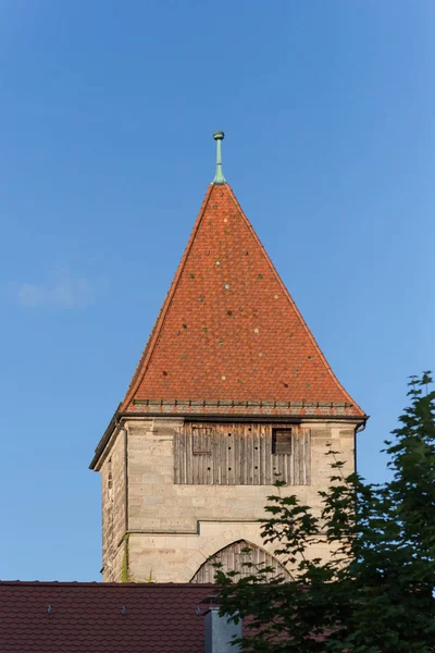 Een Zeer Zonnige Dag Juni Zuid Duitsland Zie Gevels Windows — Stockfoto