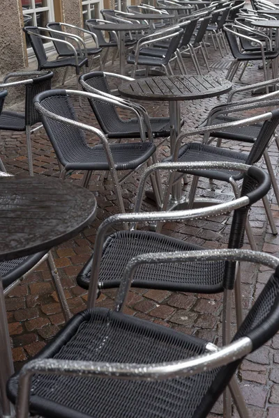 Detalles Café Aire Libre Día Lluvioso Sur Alemania — Foto de Stock