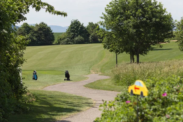Very Sunny Day May South Germany You See Golf Lawn — Stock Photo, Image