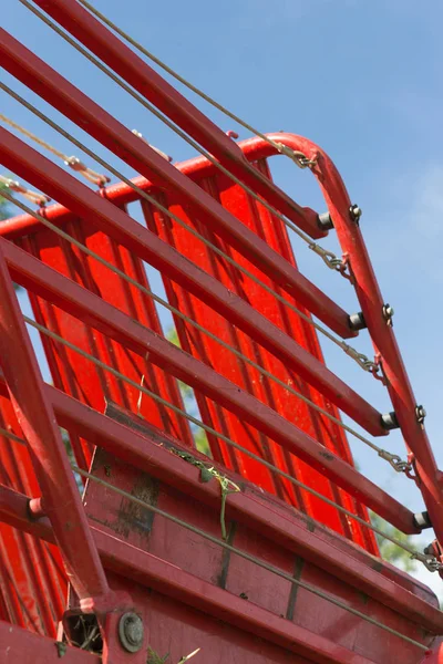 Een Zonnige Dag Juni Zuid Duitsland Platteland Zie Machine Wielen — Stockfoto