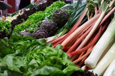 renkli taze sebze pazarı hall Güney Almanya Stuttgart