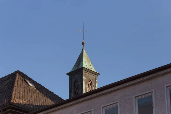 Historisk Stad Södra Tyskland Tak Och Antenn Och Detaljerad Arkitektur — Stockfoto