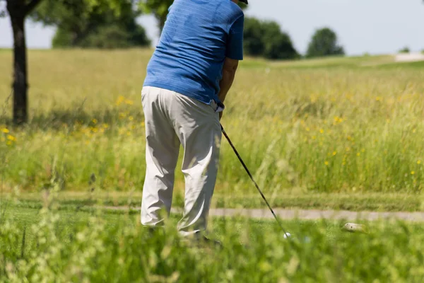 Velmi Slunečného Dne Může Jižním Německu Vidíte Golf Trávník Zelený — Stock fotografie