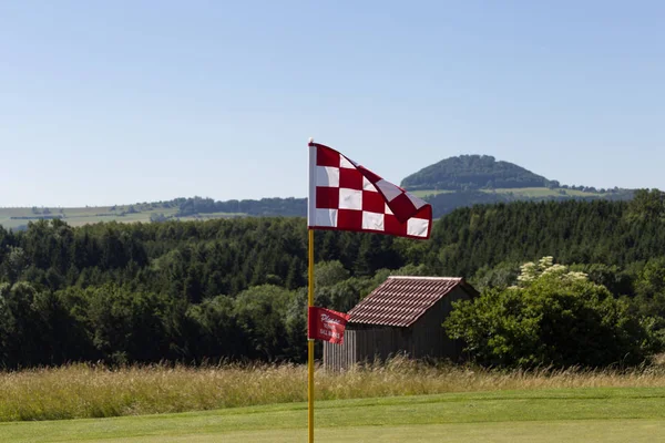 Very Sunny Day June South Germany You See Golf Fields — Stock Photo, Image