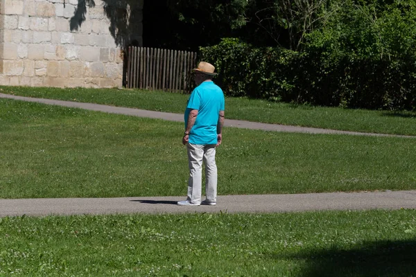 Very Sunny Day June South Germany You See Seniority Ladies — Stock Photo, Image