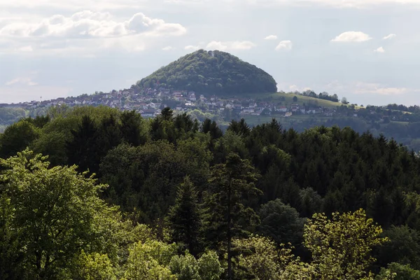 Paisaje Verde Primavera Sur Alemania Campo Cerca Ciudad Munich Stuttgart — Foto de Stock