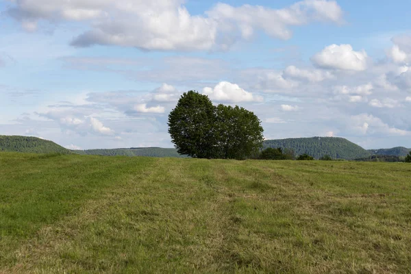 Clouds Bllue Sky Landscape South Germany Springtime May City Munich — Stock Photo, Image