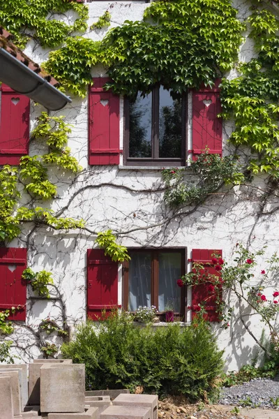 Día Muy Soleado Junio Sur Alemania Ven Detalles Colores Casas — Foto de Stock