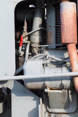 hassas yönleri soyut veya arka plan Teknik Gösterim Traktörler makine ve pompa ve kablolama için idealdir