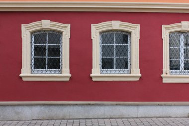 kapı ve pencere eşiği ya da bir şehir Güney Almanya Münih ve stuttgart yakınındaki binaların süsler cepheler