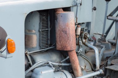 hassas yönleri soyut veya arka plan Teknik Gösterim Traktörler makine ve pompa ve kablolama için idealdir