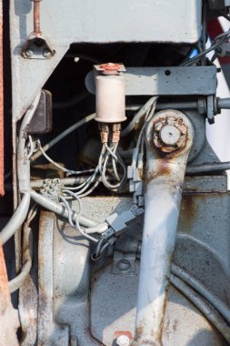 hassas yönleri soyut veya arka plan Teknik Gösterim Traktörler makine ve pompa ve kablolama için idealdir