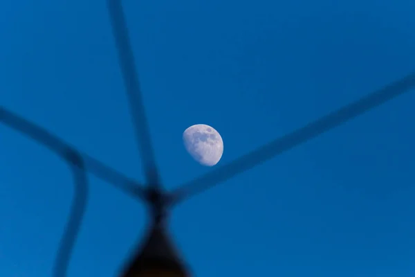 Uma Cidade Histórica Sul Alemanha Sobre Ruas Uma Noite Lua — Fotografia de Stock