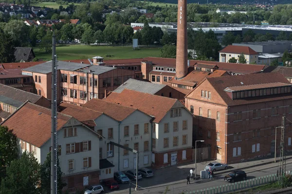 Mycket Solig Dag Juni Södra Tyskland Nära Historisk Stad Finns — Stockfoto