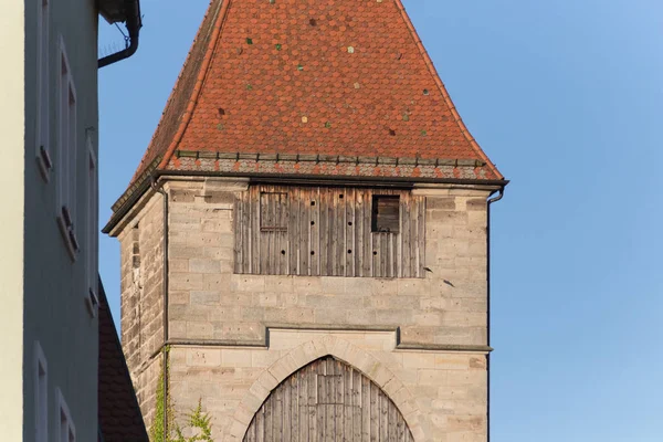 Velmi Slunečného Dne Červnu Jižním Německu Uvidíte Fasády Okna Část — Stock fotografie