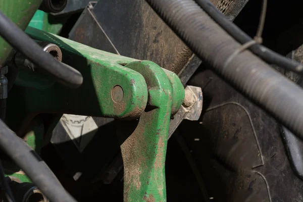 Een Zonnige Dag Juni Zuid Duitsland Platteland Zie Machine Wielen — Stockfoto