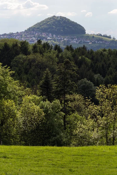 Münih Şehir Stuttgart Yakınındaki Güney Almanya Kırsal Bahar Yeşil Manzara — Stok fotoğraf