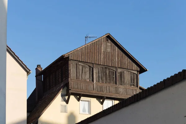 Una Città Storica Nel Sud Della Germania Tetti Antenna Architettura — Foto Stock