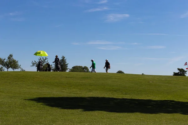 Dia Muito Ensolarado Junho Alemanha Sul Você Campos Golfe Com — Fotografia de Stock