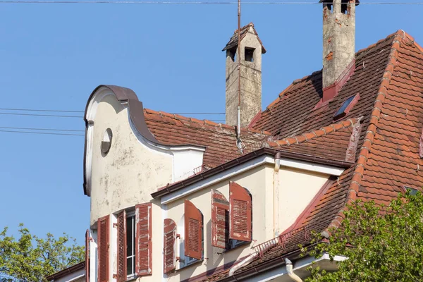Sehr Schönes Tageslicht Lässt Dach Der Historischen Stadt Süddeutschland Absolut — Stockfoto