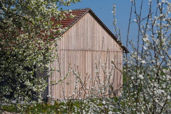 Tablones Madera Cabaña Sur Alemania — Foto de Stock