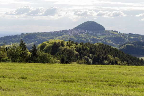 Paisaje Verde Primavera Sur Alemania Campo Cerca Ciudad Munich Stuttgart — Foto de Stock