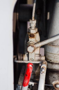 hassas yönleri soyut veya arka plan Teknik Gösterim Traktörler makine ve pompa ve kablolama için idealdir