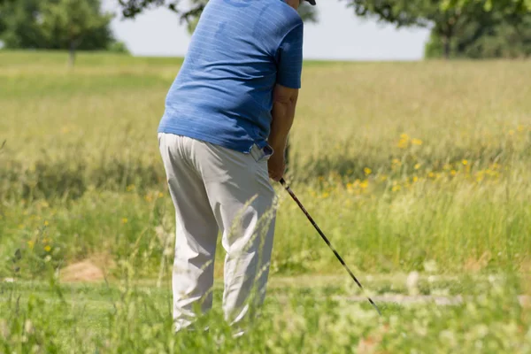 Velmi Slunečného Dne Může Jižním Německu Vidíte Golf Trávník Zelený — Stock fotografie