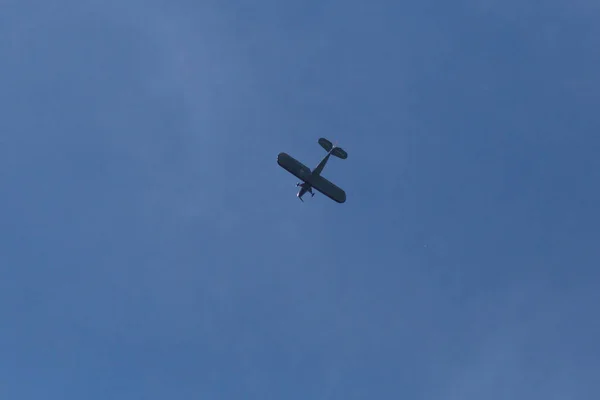 Día Muy Soleado Junio Sur Alemania Viejo Avión Turbo Junto — Foto de Stock