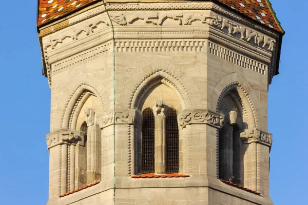 Facadess Střechy Historické Město Jižním Německu Viditelné Ornamenty Části Okna — Stock fotografie