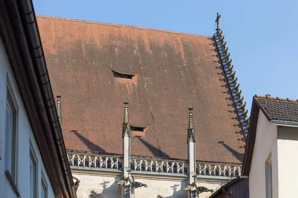 Wolna Cesarskie Miasto Południowych Niemczech Może Szczegóły Religijnych Ozdoby Opactwie — Zdjęcie stockowe