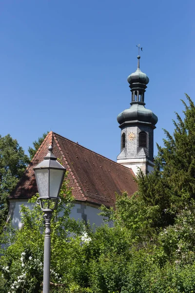 Mycket Solig Dag Juni Södra Tyskland Landsbygden Hus Och Fasader — Stockfoto