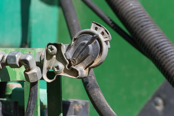 Einem Sonnigen Junitag Süddeutschland Ländlichen Raum Sieht Man Maschinen Räder — Stockfoto