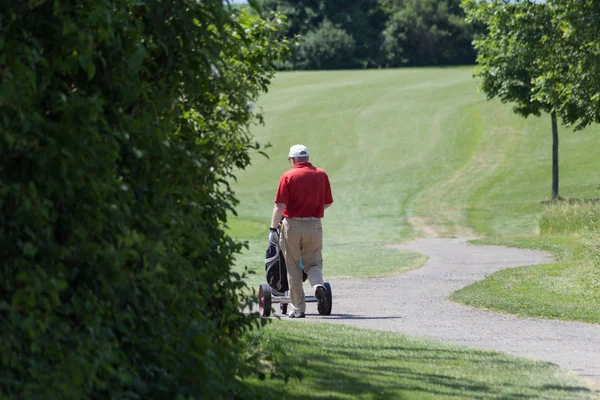 Very Sunny Day May South Germany You See Golf Lawn Royalty Free Stock Images