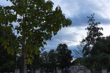 Almanya Europe Stuttgart güzel günbatımı manzara günbatımı güneş panelleri mahalle açık Park Hills