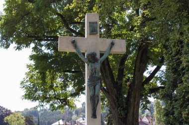 Yaz Güney Almanya tarihi şehir mezarlığında