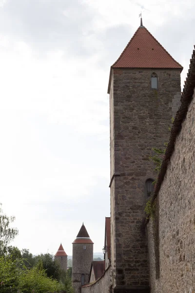 Una Ciudad Histórica Bavaria Sur Alemania Verano Viejas Torres Techos — Foto de Stock