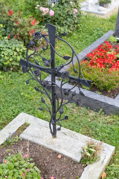 Figuras Arquitectura Del Cementerio Detalles Alrededor Capilla Pueblo Histórico Sur — Foto de Stock