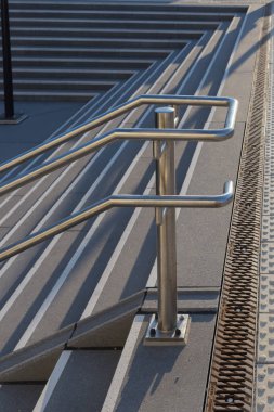 bir Ağustos sabahı trainstation stuttgart yakınındaki Güney Almanya'da, merdiven