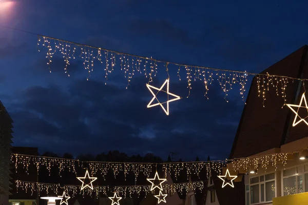 Estrellas Navidad Centro Comercial Sur Alemania Cerca Ciudad Stutgart Munich — Foto de Stock