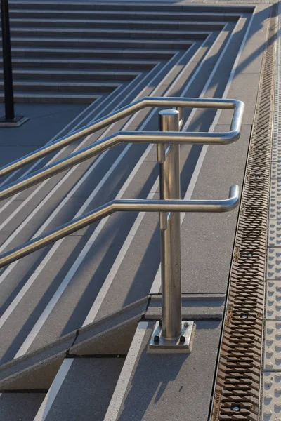 Trap Een Treinstation Een Ochtend Van Augustus Zuid Duitsland Buurt — Stockfoto