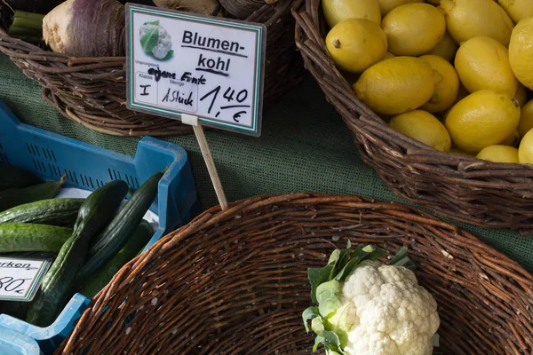 Λαχανικά Αγορά Τροφίμων Φθινόπωρο Μήνα Οκτωβρίου Στην Νότια Γερμανία Μικρή — Φωτογραφία Αρχείου